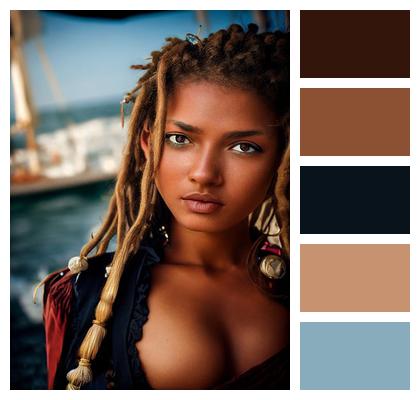 Pirate Woman African American Image